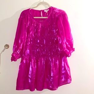 NWT ODDY iridescent pink shirt